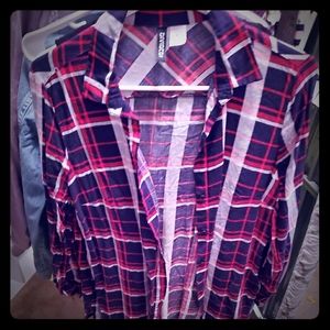 Red White and Blue Flannel shirt